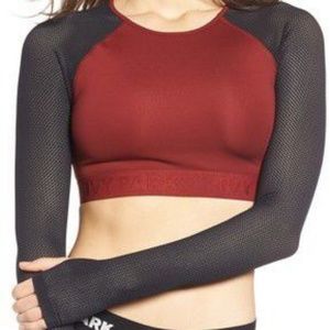 IVY PARK Mesh Raglan Sleeve Crop Top